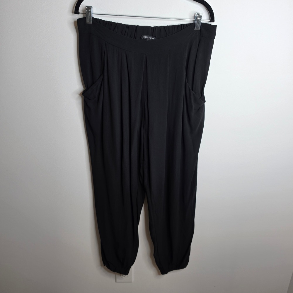 Eileen Fisher Silk Harem Jogger Pants Womens Large